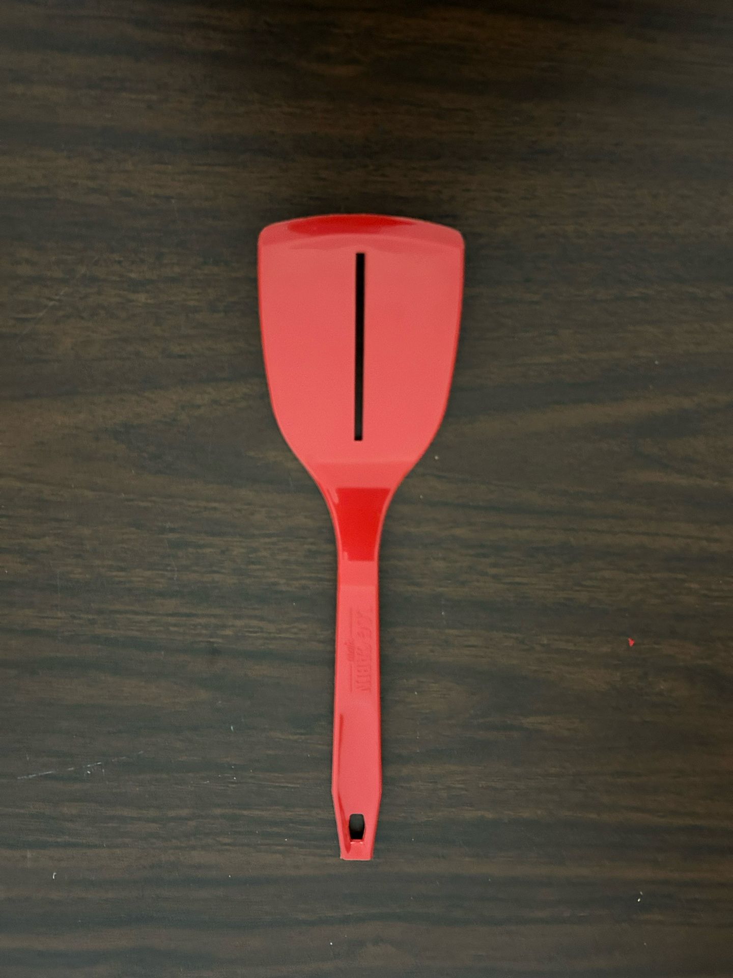 Vintage Log Cabin Syrup, Nylon Plastic, Spatula, Single Slot, Pancake, Flipper, Red Rare