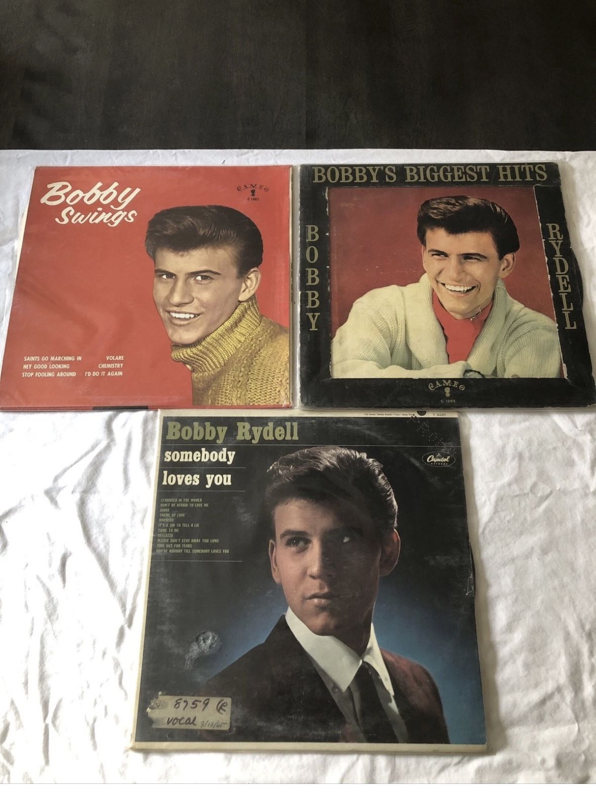 Bobby Rydell: Lot Of 3 Vinyl LP’s, See Photos For Titles