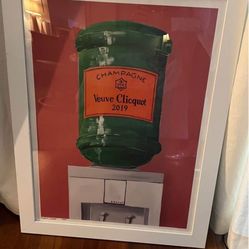Framed Veuve Water Cooler Artwork 