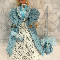Vintage Crochet Barbie Period Dress