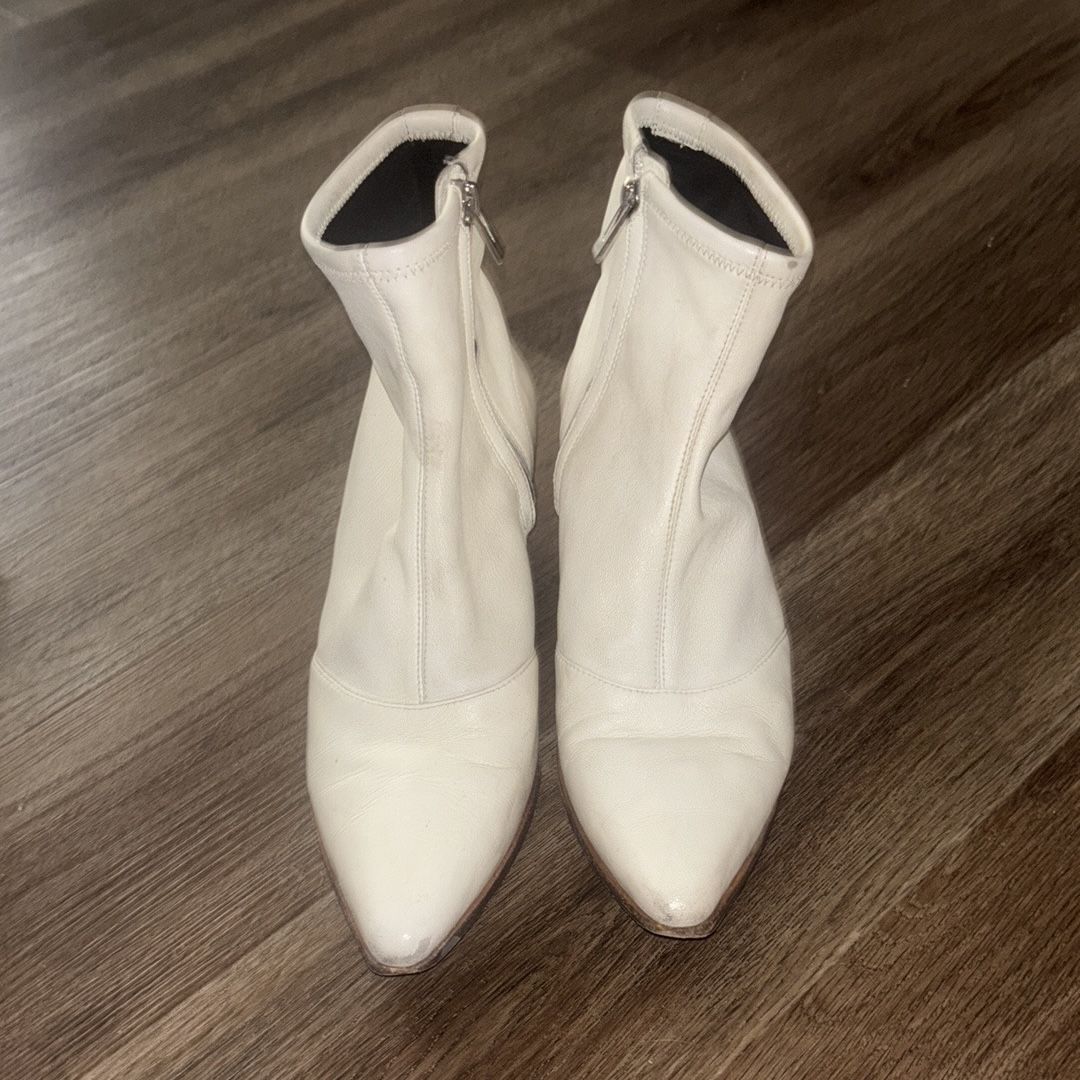 Via Spiga White Ankle Boots