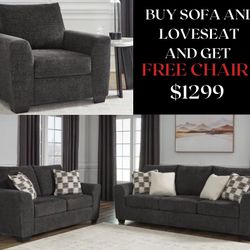 SOFA AND LOVESEAT FREE CHAIR 