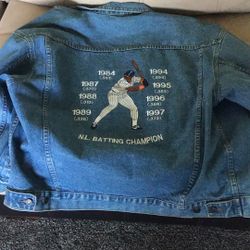 Tony Gwynn Denim Jacket Embroidered XL