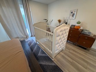 Restoration Hardware Colette Tufted Baby Crib