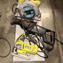 Makita saw, Bosch saw zaw and ryobi jig saw