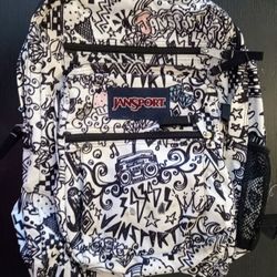 Blk And White Jan Sport Backpack 