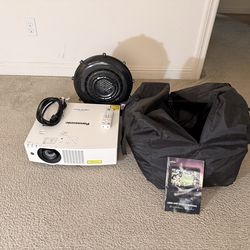 Panasonic PT-VMW50 Laser Projector and 20ft projector screen (5000 Lumens) – Excellent Condition