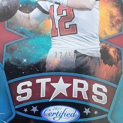 2021 Certified Teal Stars Tom Brady Jersey Match #12/50 Sp