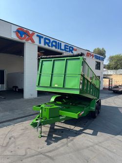 2025 Carson Dump Trailer Green 7x14-2 12k GVWR