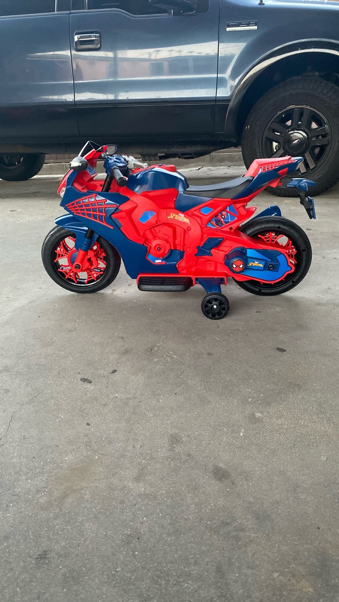 spider-man kids electric bike