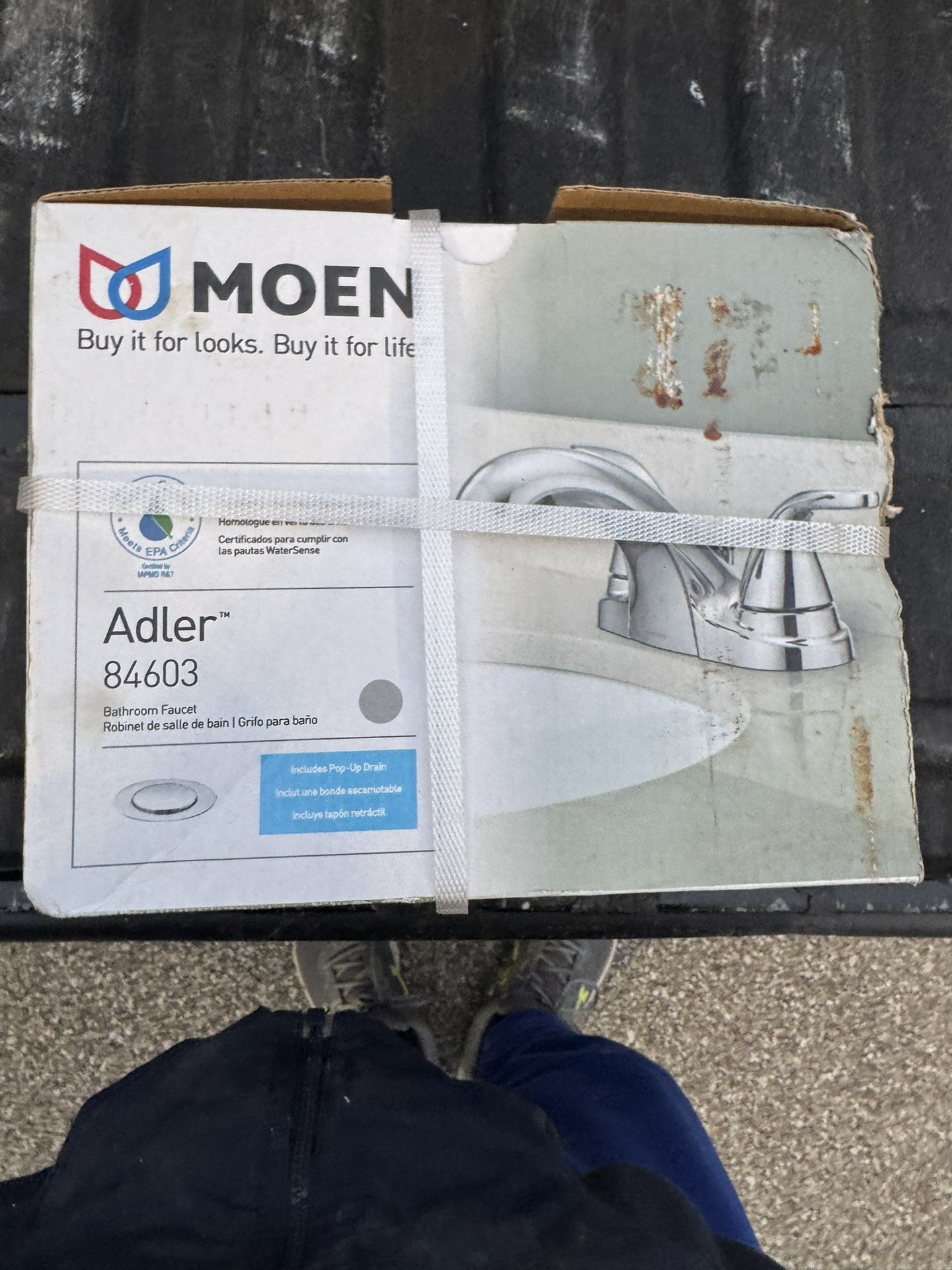 Moen Adler Two-Handle Centerset Bathroom Faucet. Chrome Finish . NIB
