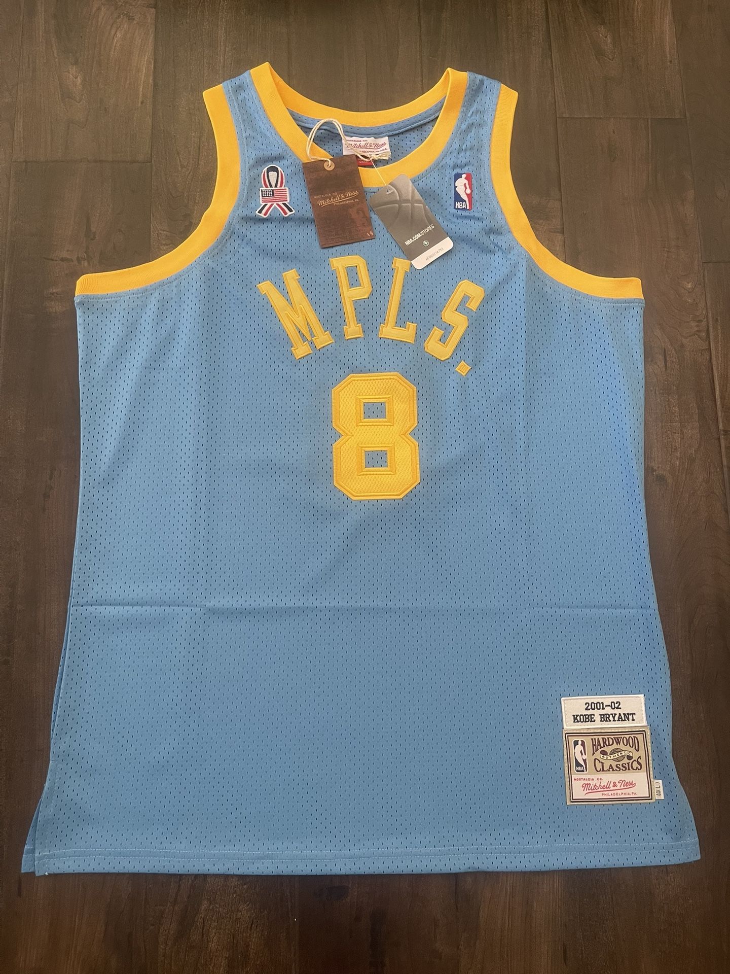NEW Kobe Bryant Jersey Los Angeles MPLS. #8 Lakers / Dodgers KB #8 #24 / Nick Van Exel /All Star Lower Merion