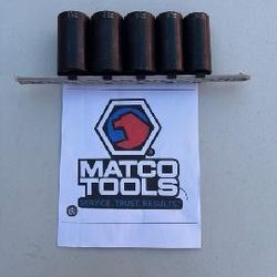 MATCO tools 30mm - 36mm Dep Well 1/2" Impact Socket Set Lot Metric 6-point