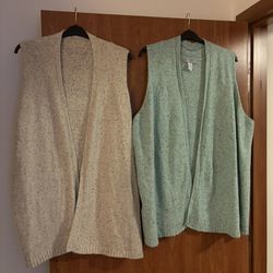 Modern Soul; Two Sleeveless Sweater Vest 3XL