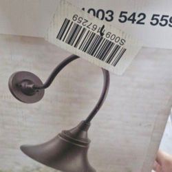 Progress Lighting Glenlake 1-Light Antique Bronze 19.6 in. Outdoor Wall Mount Gooseneck Wall Lantern