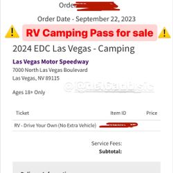EDC Camping Pass 