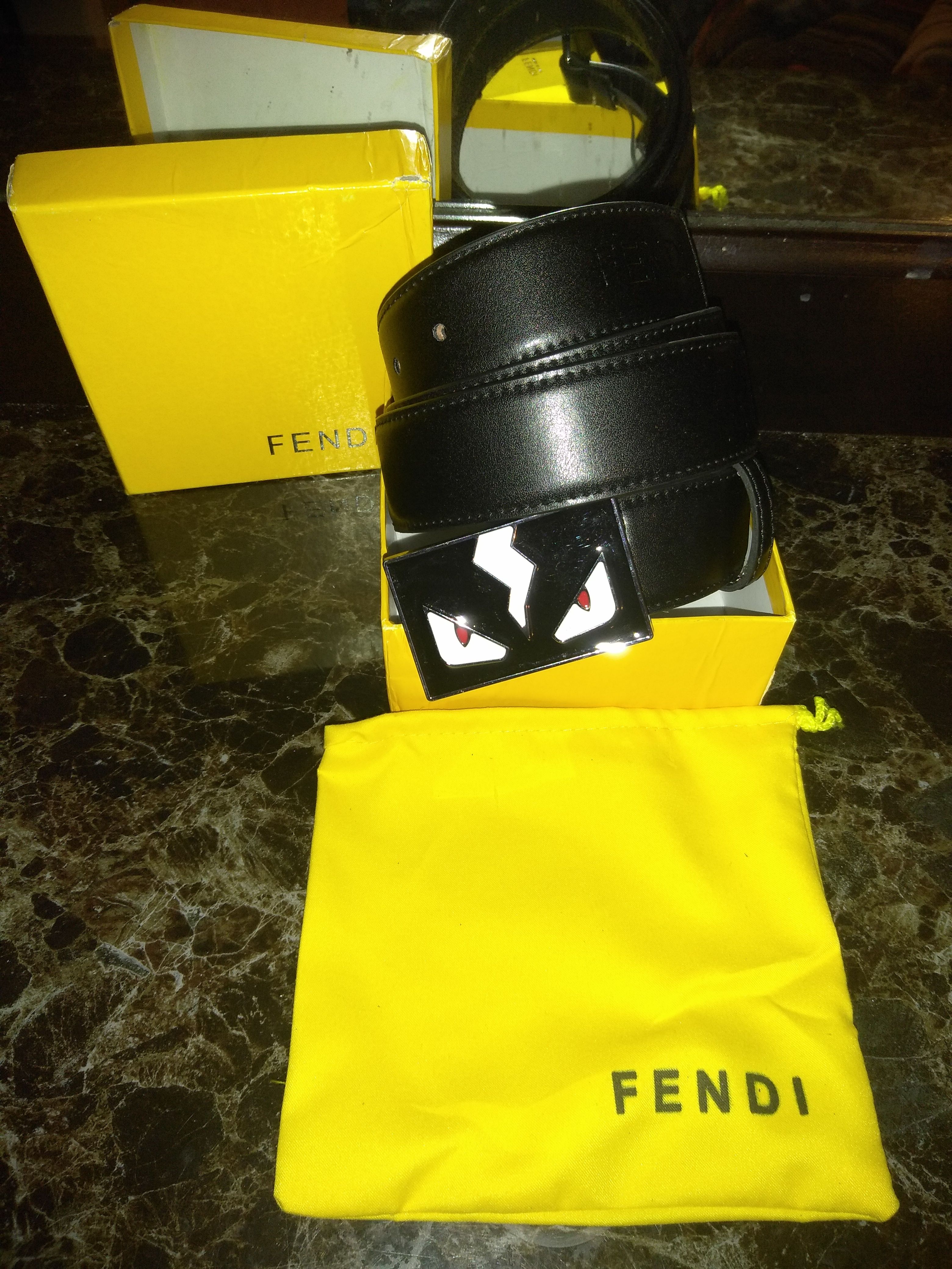 Black Fendi belt