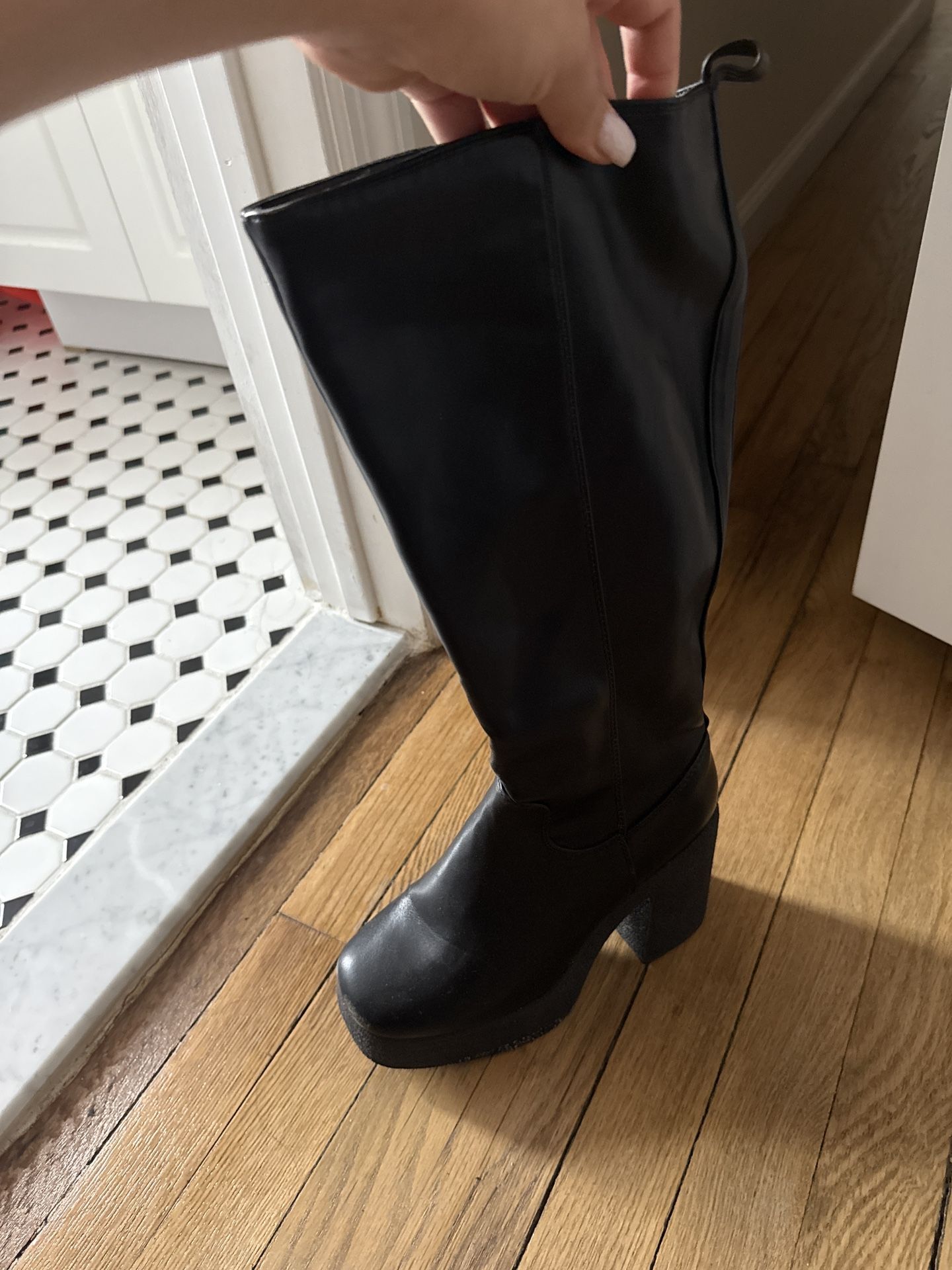 Black Platform Knee High Boots/ Make An Offer
