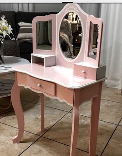 Vanity, scooter, bicycles and football table game