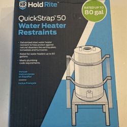 case of 8 - Quick Strap 80 Gal. Galvanized Steel Water Heater Restraining Strap - NIB