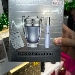 New Paco Rabanne Invictus Gift Set 2pcs Perfume For Men $99 
