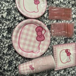 Hello Kitty Pink Birthday Party Decorations Set 20 GUESTS