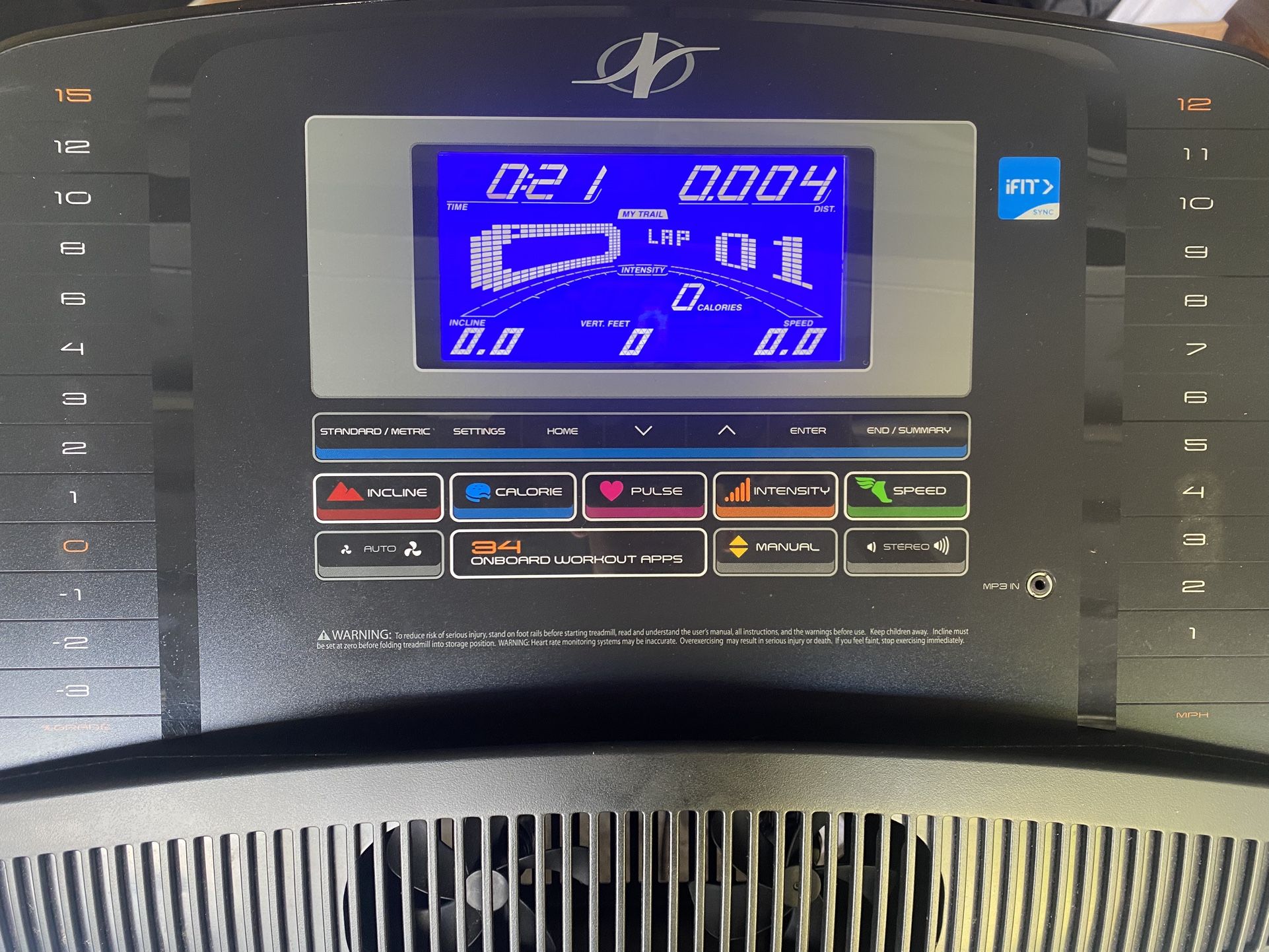 NordicTrack Elite 3750 treadmill.