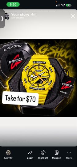 Casio G-Shock Yellow / white Watch