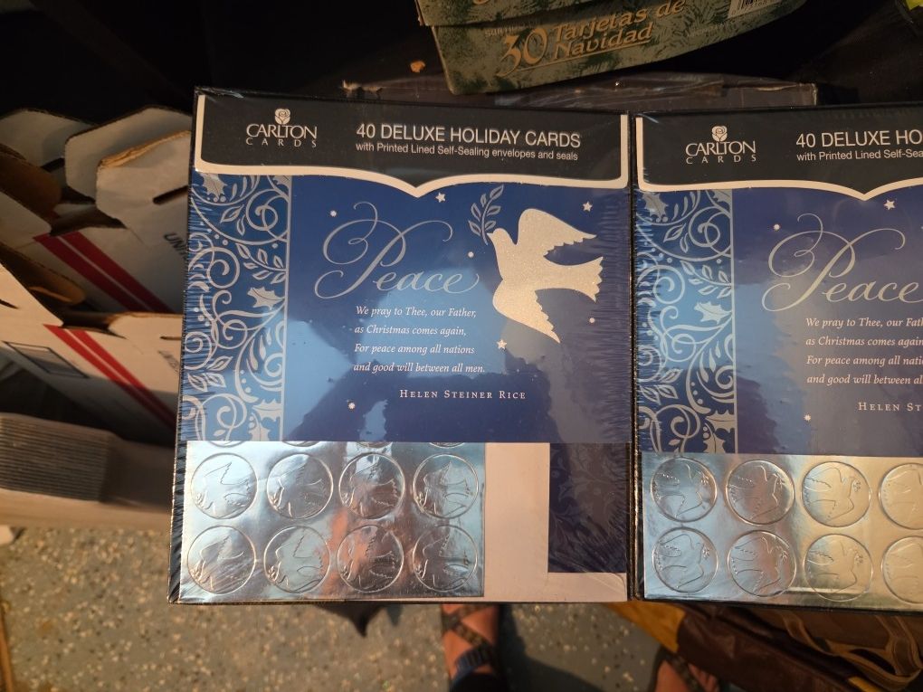 2 Brand New Boxes of Christmas Cards - 40 Cards In Each Box