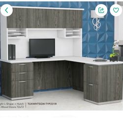 L Shaped Desk With Hutch Furniture 