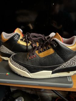 description Jordan 3 Retro WMNS 'Black Gold' - Size 6.5W (Men's 5) (read description)!