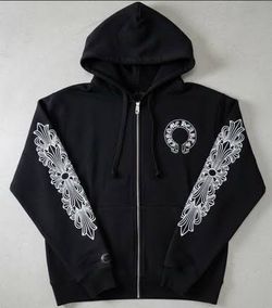 Chrome Hearts Black Zip-Up Hoodie