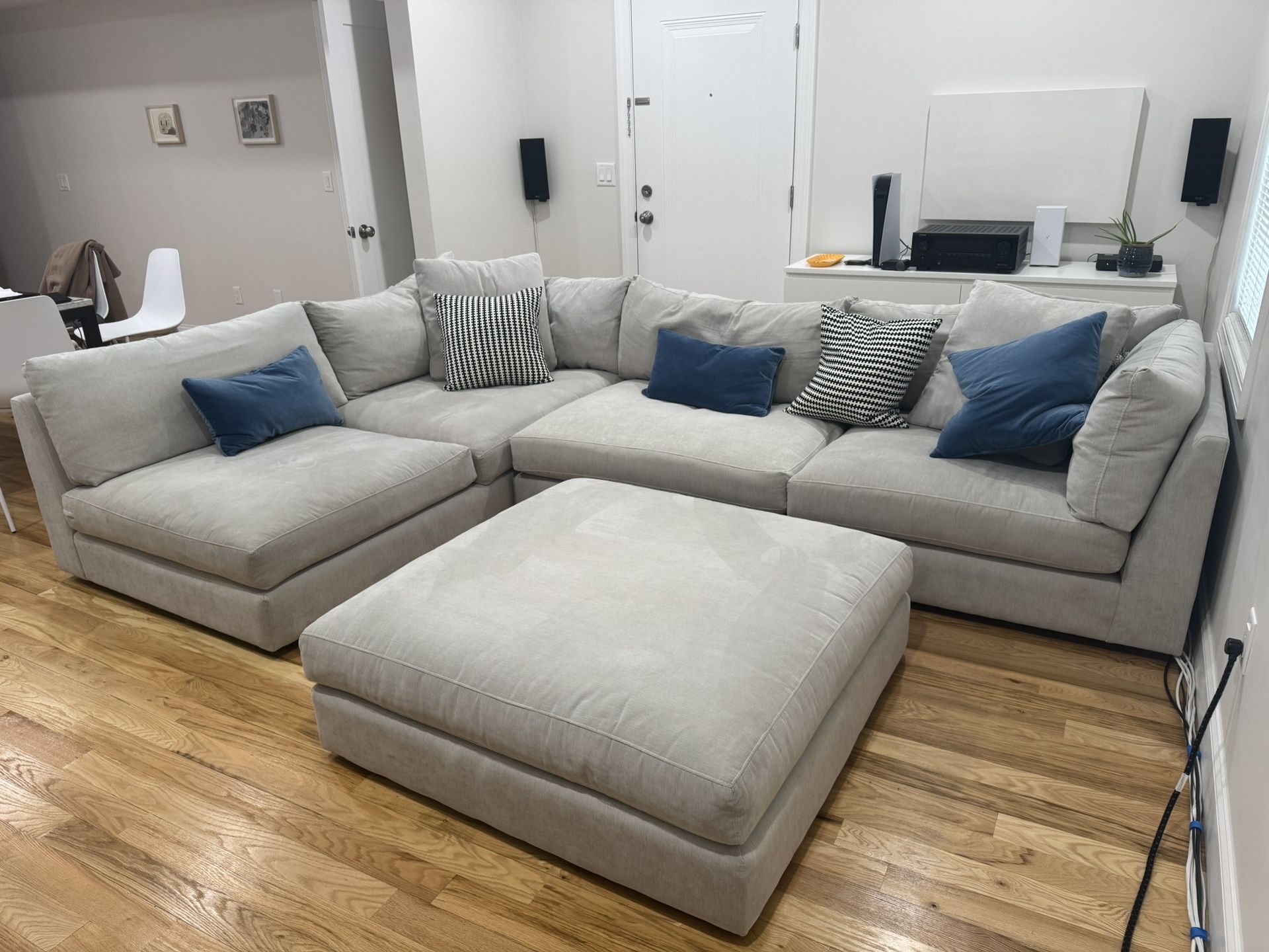 Delancey 2 Piece Sectional and Ottoman