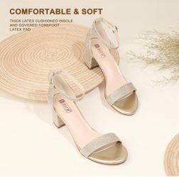 Sandalias De Tacón Ancho Talla 9