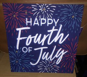 Light Up Sign Happy 4th July Sign