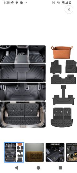 PROSHEVE All-Weather TPE Floor Mats & Cargo Liner Set for Ford Explorer (2020-2026, 6-Passenger)