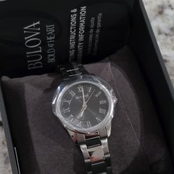 Bulova Silver Roman Dial Watch NEW 