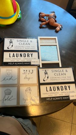Laundry room signs