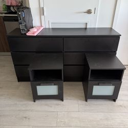 Dresser& 2 Night Stands 
