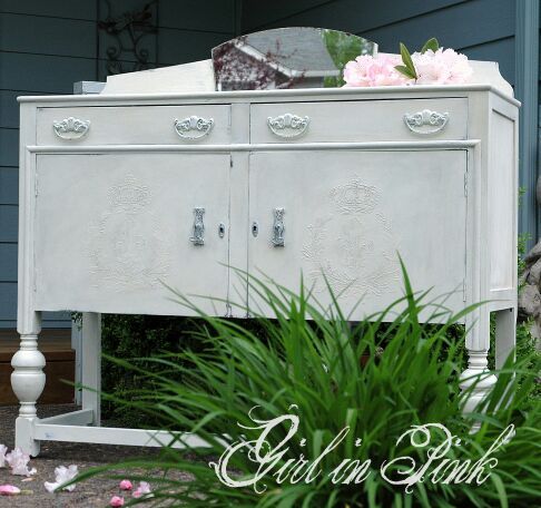 Beautiful hand painted antique buffet