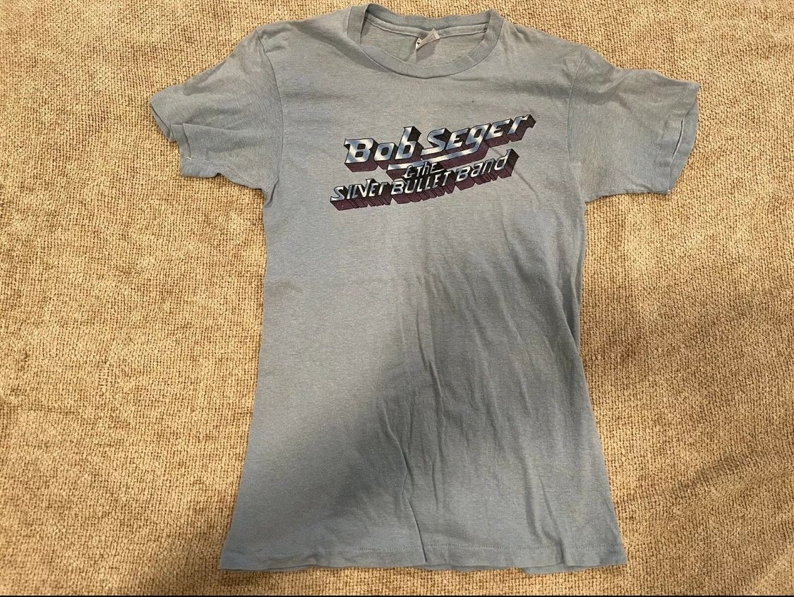 Bob Seger T-Shirt Distance Tour Authentic Concert Merch Large Vintage 80s Retro
