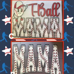 Baseball Mom Heat Transfers