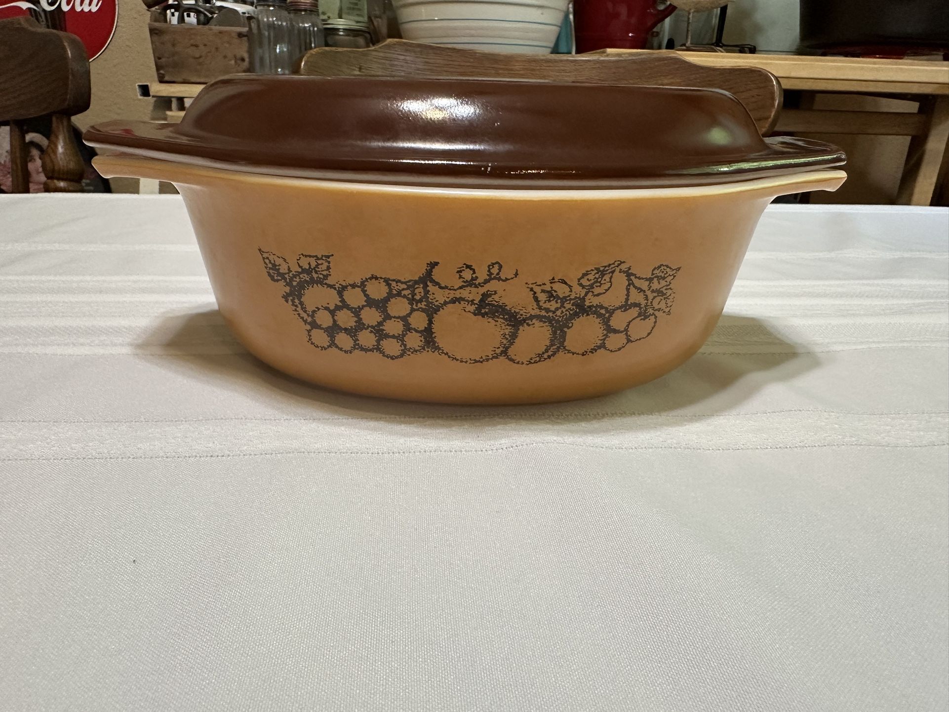 Vintage Pyrex Old Orchard #043 Oval Casserole
