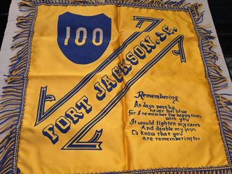 Vintage army pillow cases and banner