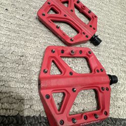 Crank Brothers Stamp 1 Platform MTB Mountain Bike Pedals Red