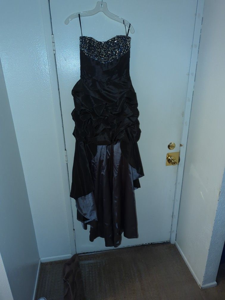 Black Sequin Prom Dress