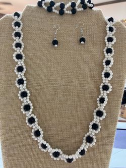 Homemade Necklace, Bracelet and Earring Set