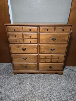 Solid Wood Dresser w/ twin trundle bed