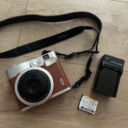 Fujifilm Instax Mini 90 Neo Classic - Instant Film Camera + Battery & Charger