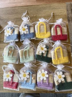 Crochet mini Trader Joe’s keychains